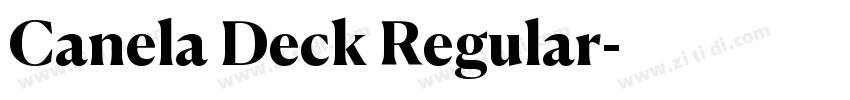 Canela Deck Regular字体转换